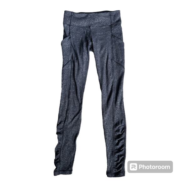 Lululemon Speed Tight IV *Rulu Side Pocket Black Heathered Black‎ Size 6 - Picture 3 of 12